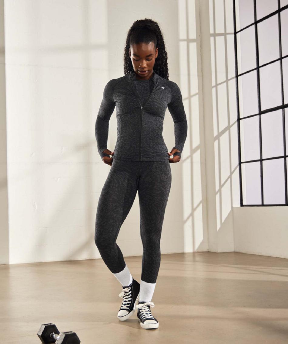 Correr Con Capucha Gymshark Adapt Animal Zip Through Mujer Negras | CO 2588EBC